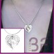 Personalised Angels Heart Necklace with Feet Insert