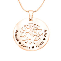 Personalised BFS Family Tree Necklace - 18ct Rose Gold Plated