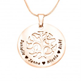 Personalised BFS Family Tree Necklace - 18ct Rose Gold Plated