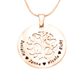 Personalised BFS Family Tree Necklace - 18ct Rose Gold Plated