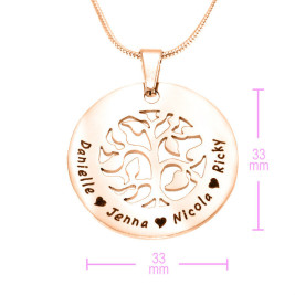 Personalised BFS Family Tree Necklace - 18ct Rose Gold Plated