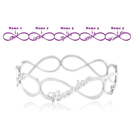 Personalised Endless Single Infinity Bangle