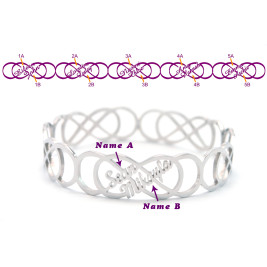 Personalised Endless Double Infinity Bangles