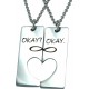 Personalised Bar of Hearts Two Personalised Necklaces 