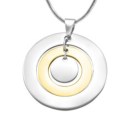 Personalised Circles of Love Necklace - TWO TONE - Gold  Silver