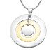 Personalised Circles of Love Necklace - TWO TONE - Gold  Silver