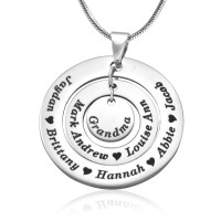 Personalised Circles of Love Necklace - Silver