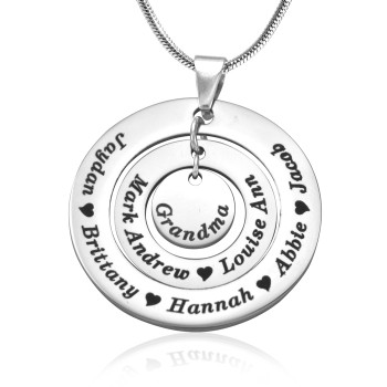 Personalised Circles of Love Necklace - Silver