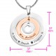 Personalised Circles of Love Necklace Teacher - TWO TONE - Rose Gold  Silver