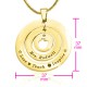 Personalised Circles of Love Necklace Teacher - 18ct GOLD Plated