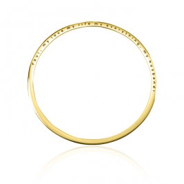 Personalised Classic Bangle - 18ct Gold Plated
