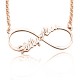 Personalised Single Infinity Name Necklace - 18ct Rose Gold Plated