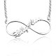 Personalised Single Infinity Name Necklace - Sterling Silver