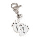 Personalised Feet Charm 12mm With Clasp