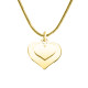 Personalised Double Heart Necklace - 18ct Gold Plated