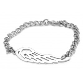 Personalised Angels Wing Bracelet - Silver