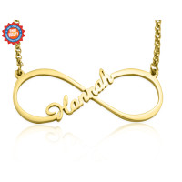 Personalised Single Infinity Name Necklace - 18ct Gold Plated