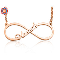 Personalised Single Infinity Name Necklace - 18ct Rose Gold Plated