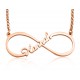 Personalised Single Infinity Name Necklace - 18ct Rose Gold Plated