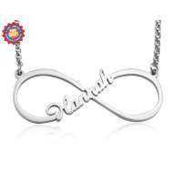 Personalised Single Infinity Name Necklace - Sterling Silver