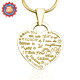 Personalised Heart of Hope Necklace - 18ct Gold Plated