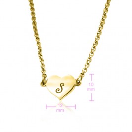 Personalised Precious Heart - 18ct Gold Plated