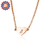 Personalised Precious Heart - 18ct Rose Gold Plated