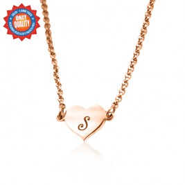 Personalised Precious Heart - 18ct Rose Gold Plated