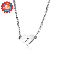 Personalised Precious Heart - Sterling Silver