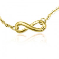 Personalised Neatie  Infinity Bracelet/Anklet - 18ct Gold Plated