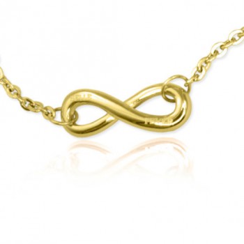 Personalised Neatie  Infinity Bracelet/Anklet - 18ct Gold Plated