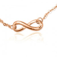 Personalised Neatie  Infinity Bracelet/Anklet - 18ct Rose Gold Plated
