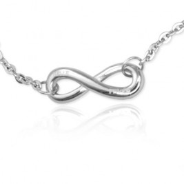 Personalised Neatie  Infinity Bracelet/Anklet - Sterling Silver