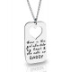 Personalised Dog Tag - Stolen Heart - Two Necklaces - Silver