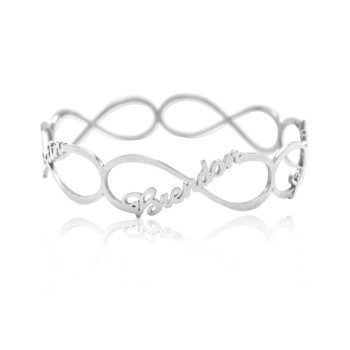 Personalised Endless Single Infinity Bangle