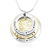 Personalised Family Triple Love - Two Tone - Gold n Silver