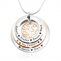 Personalised Family Triple Love - Two Tone - Rose Gold n Silver