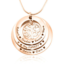 Personalised Family Triple Love - 18ct Rose Gold Plated