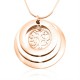 Personalised Family Triple Love - 18ct Rose Gold Plated