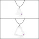 Personalised Mothers Heart Pendant Necklace Set Sterling Silver- Two Necklace