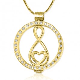 Personalised Gold Diamonte Necklace with 18ct Gold Plated Infinity
