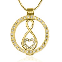 Personalised Gold Diamonte Necklace with 18ct Gold Plated Infinity