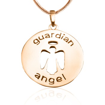 Personalised Guardian Angel Necklace 1 - 18ct Rose Gold Plated