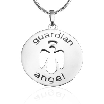 Personalised Guardian Angel Necklace 1 - Sterling Silver
