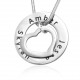 Personalised Heart Washer Necklace