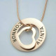 Personalised Heart Washer Necklace - 18ct Rose Gold Plated