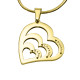 Personalised Hearts of Love Necklace - 18ct Gold Plated