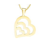 Personalised Hearts of Love Necklace - 18ct Gold Plated