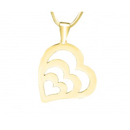 Personalised Hearts of Love Necklace - 18ct Gold Plated