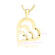 Personalised Hearts of Love Necklace - 18ct Gold Plated